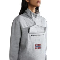 Sweatshirt Mezza Zip Napapijri Burgee 1 -Napapijri napapijri np0a4gjc 160 6